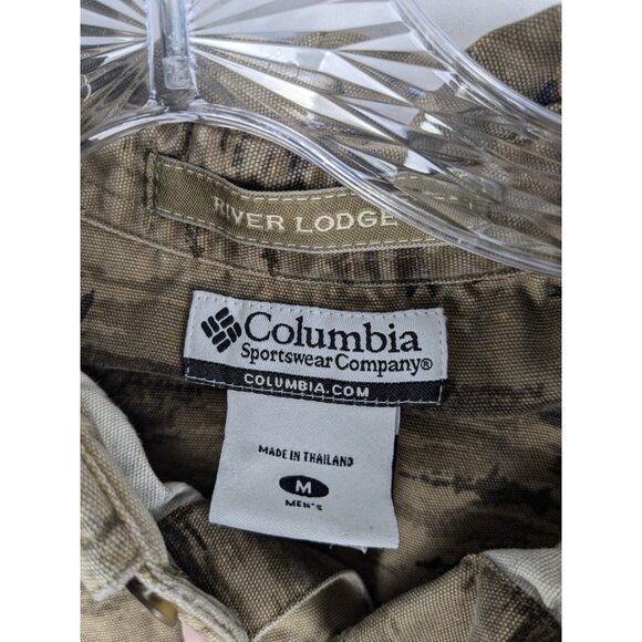 Columbia River Lodge Shirt Men's Medium Duck Hunt Camo Button Down Long Sleeve - Picture 7 of 7